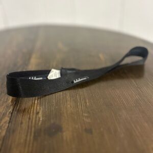 Vintage 2007 Lululemon Black Ribbon Headband with Rubber Grip, Adjustable Size